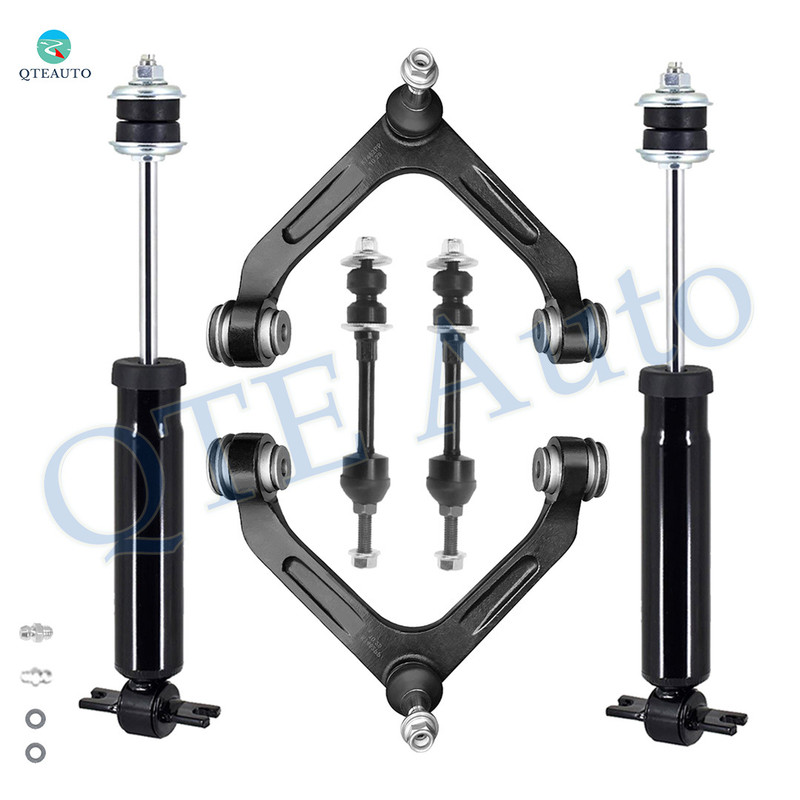 Set of 6 Front Upper Control Arm Ball Joint-Sway Bar Link-Shock Absorber For 2006 Dodge RAM 1500