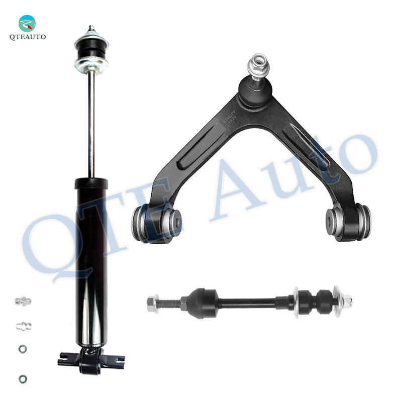Set of 3 Front Upper Control Arm Ball Joint-Sway Bar Link-Shock Absorber For 2003-2006 Dodge RAM 3500