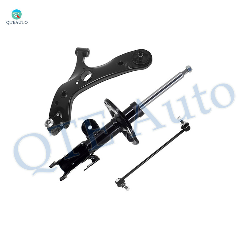 Set of 3 Front Right Lower Control Arm Ball Joint-Sway Bar Link-Suspension Strut Assembly For 2010-2015 Toyota Prius