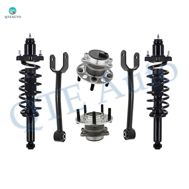 Set of 6 Rear Upper Control Arm-Wheel Hub Bearing Assembly-Quick Complete Strut-Coil Spring Assembly For 2011-2014 Chrysler 200 Sedan