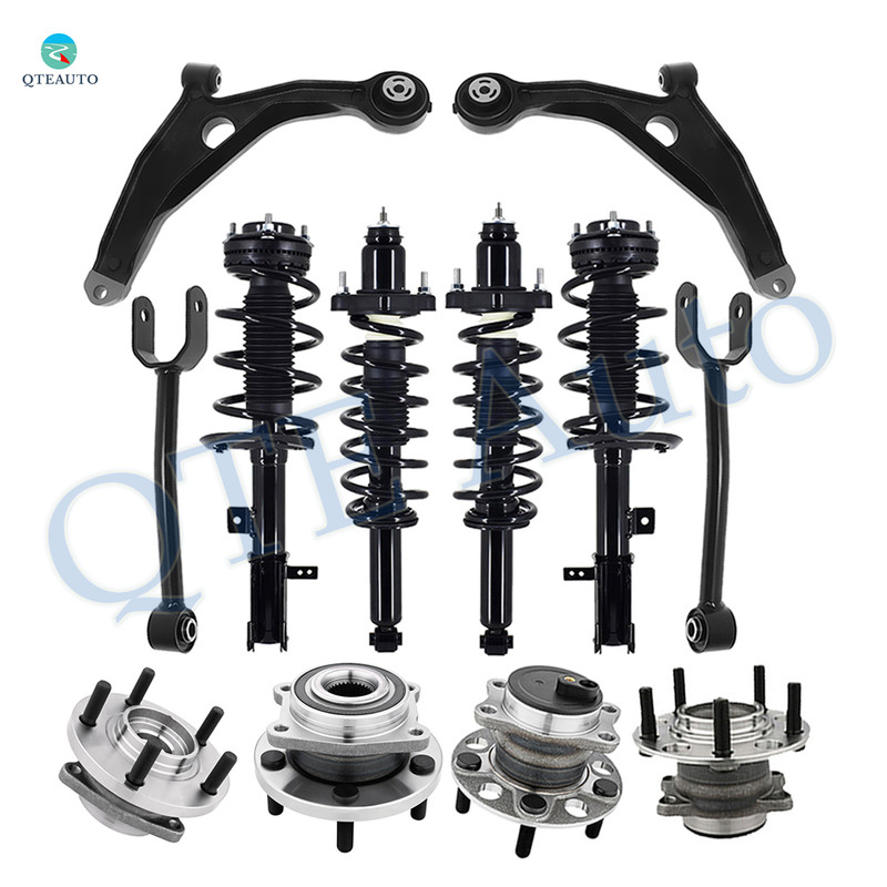 Set of 12 Front Lower Control Arm-Wheel Hub Bearing Assembly-Quick Complete Strut-Coil Spring Assembly-Rear Upper Control Arm-Wheel Hub Bearing Assembly-Quick Complete Strut-Coil Spring Assembly For 2011-2014 Dodge Avenger
