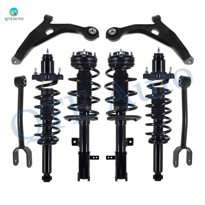 Set of 8 Front Lower Control Arm-Quick Complete Strut-Coil Spring Assembly-Rear Upper Control Arm-Quick Complete Strut-Coil Spring Assembly For 2011-2014 Dodge Avenger