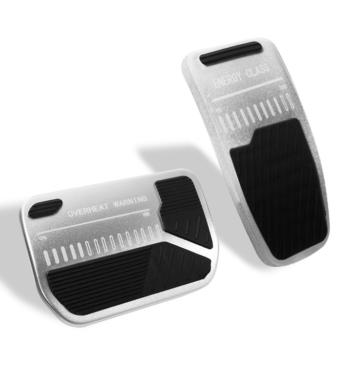 Foot Pedal Pads Cover for 2017-2025 Tesla Model 3, Sporty Sliver