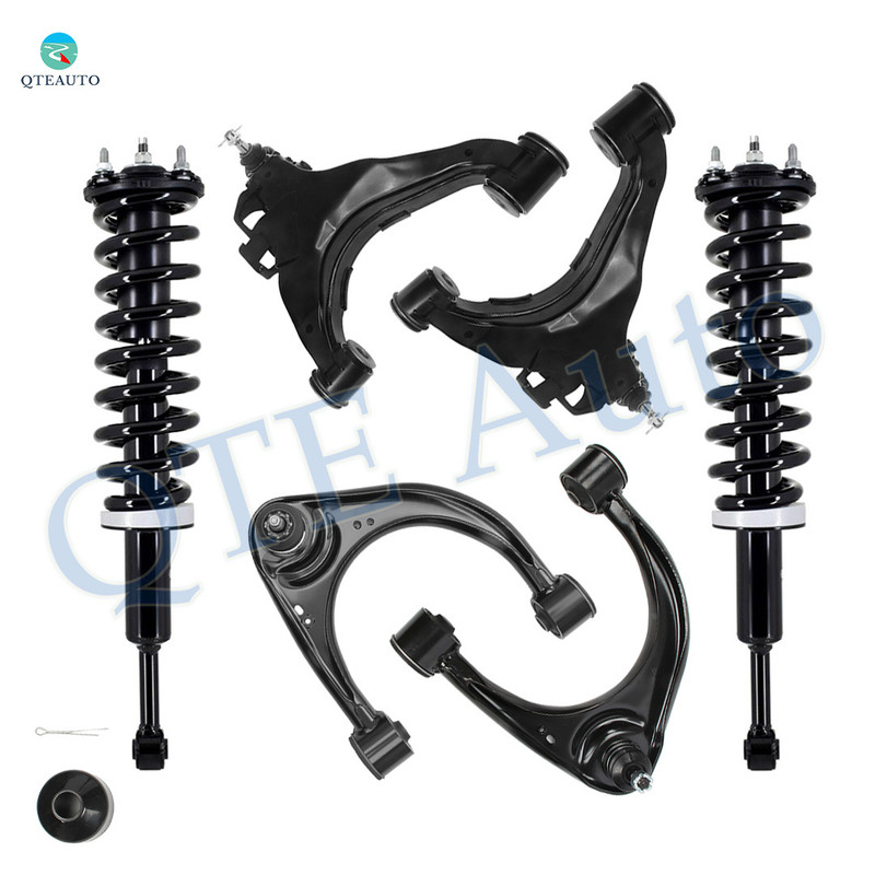 Set of 6 Front Upper and Lower Control Arm Ball Joint-Quick Complete Strut-Coil Spring Assembly For 2015-2019 Toyota Tundra
