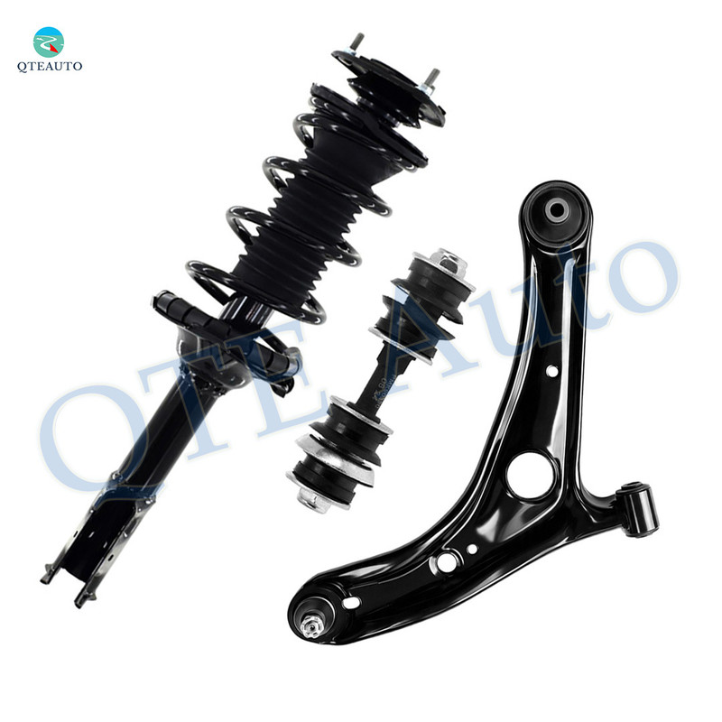 Set of 3 Front Right Lower Control Arm Ball Joint-Sway Bar Link-Quick Complete Strut-Coil Spring Assembly For 2004-2006 Scion XB