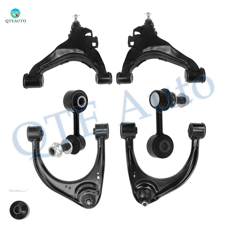 Set of 6 Front Upper and Lower Control Arm Ball Joint-Sway Bar Link For 2008-2019 Toyota Sequoia