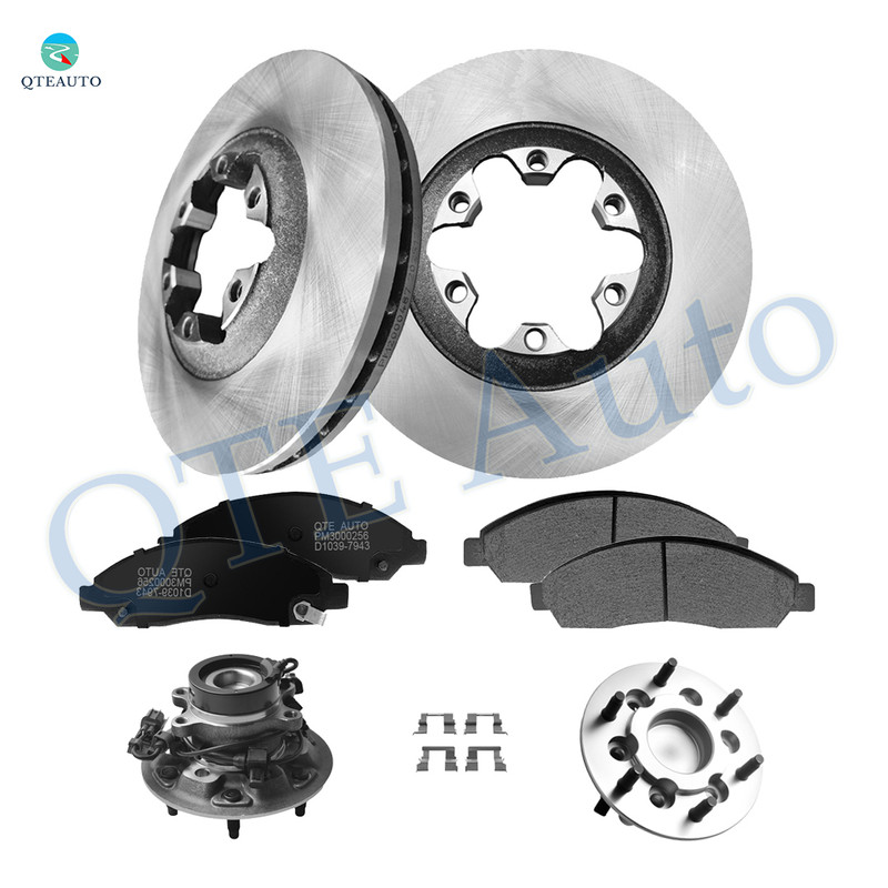Set 8 Front 280mm Brake Disc Rotors-Wheel Hub Bearing Assembly-Ceramic Brake Pad Kit For 2004-2008 Chevrolet Colorado