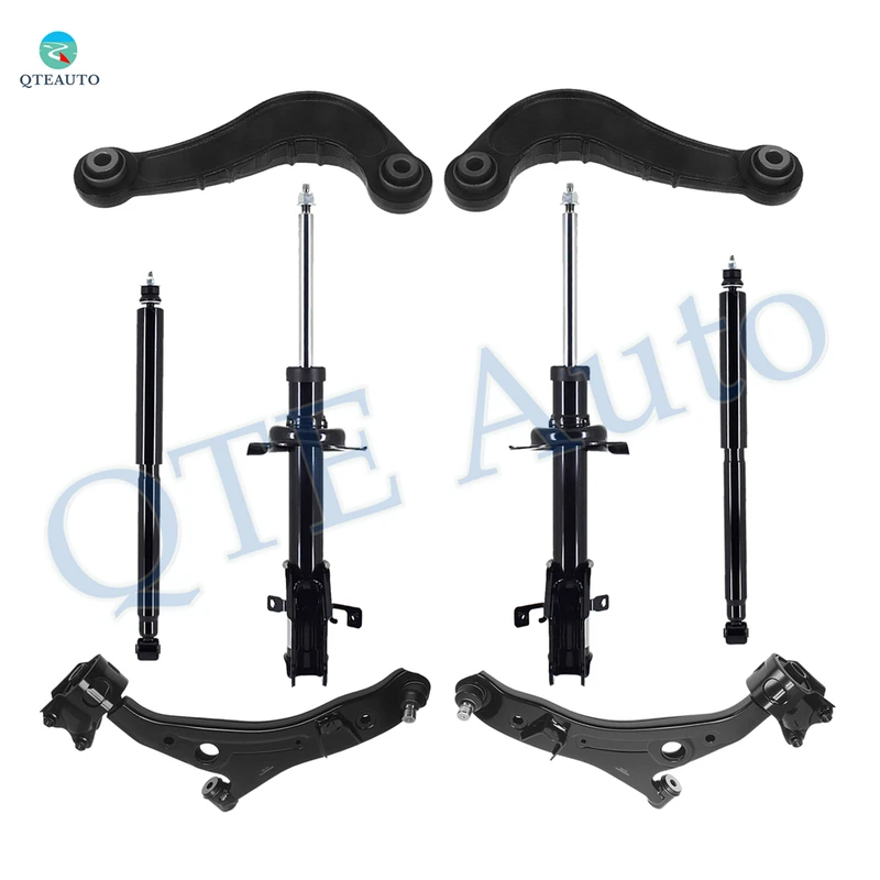 Set of 8 Front Lower Control Arm Ball Joint-Suspension Strut Assembly-Rear Upper Control Arm-Shock Absorber For 2007 2008 Lincoln MKX