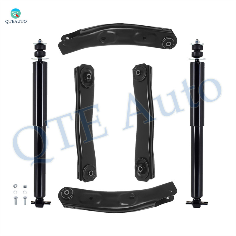 Set of 6 Front Upper and Lower Control Arm-Shock Absorber For 1999-2004 Jeep Grand Cherokee