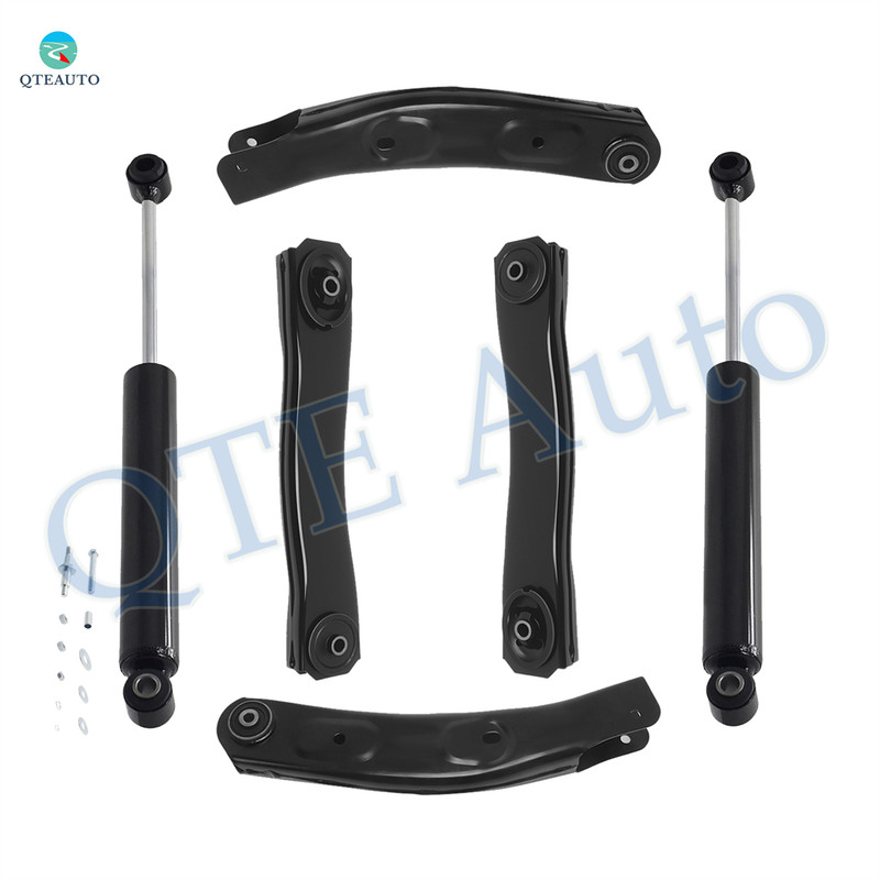 Set of 6 Front Upper and Lower Control Arm-Steering Damper For 1999-2004 Jeep Grand Cherokee