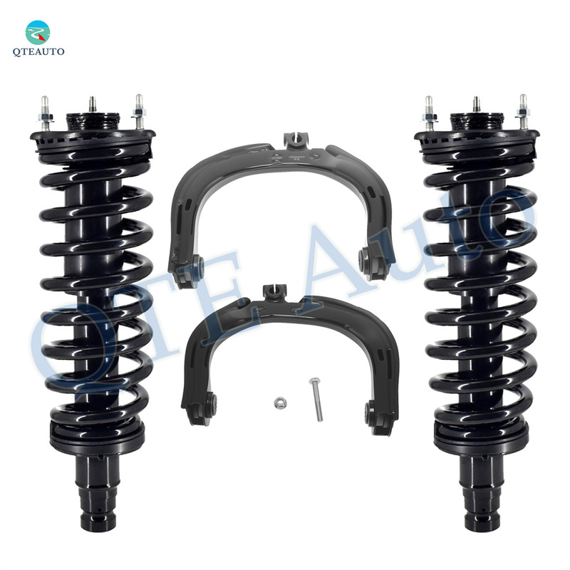 Set of 4 Front Upper Control Arm-Quick Complete Strut-Coil Spring Assembly For 2002-2006 GMC Envoy XL