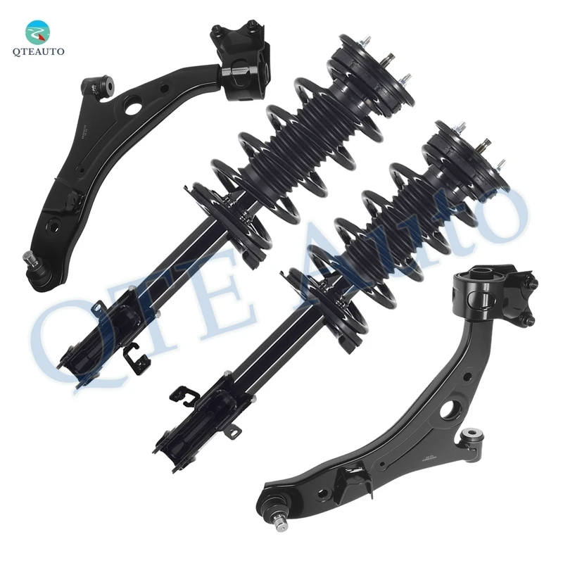 Set of 4 Front Lower Control Arm Ball Joint-Quick Complete Strut-Coil Spring Assembly For 2009 2010 Lincoln MKX