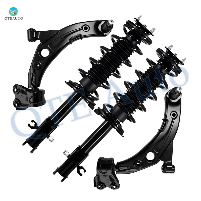 Set of 4 Front Lower Control Arm Ball Joint-Quick Complete Strut-Coil Spring Assembly For 2010-2012 Mazda CX-7