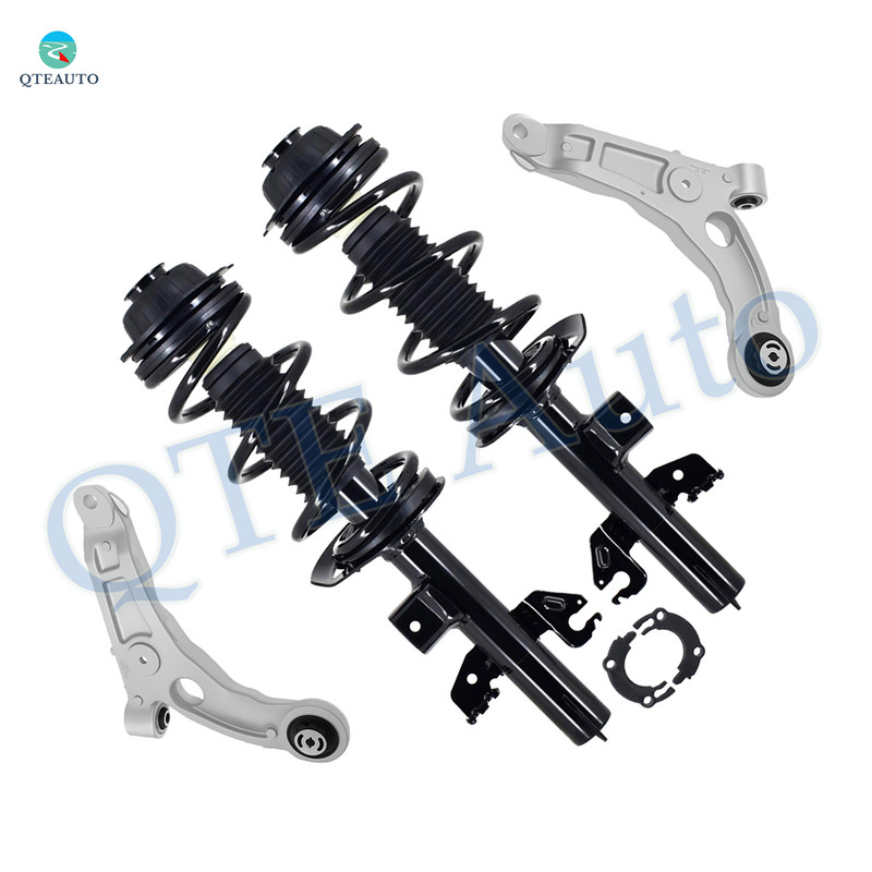 Set of 4 Front Lower Control Arm-Quick Complete Strut-Coil Spring Assembly For 2014-2018 Jeep Cherokee Old Version