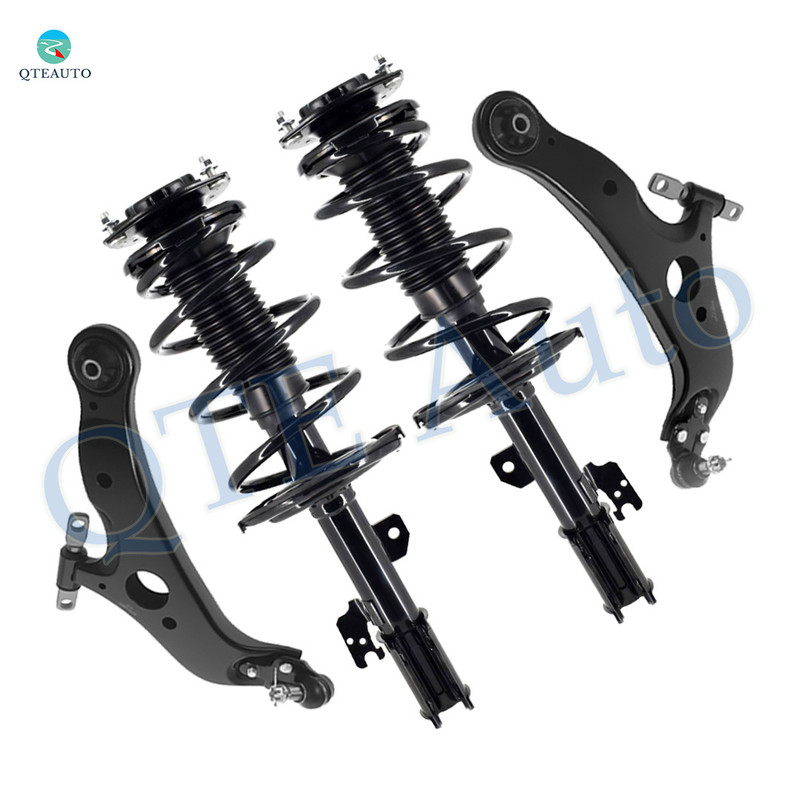 Set of 4 Front Lower Control Arm Ball Joint-Quick Complete Strut-Coil Spring Assembly For 2007-2010 Toyota Sienna FWD