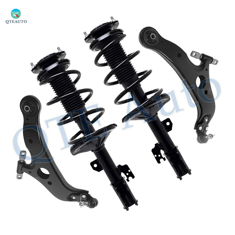 Set of 4 Front Lower Control Arm Ball Joint-Quick Complete Strut-Coil Spring Assembly For 2004-2006 Toyota Sienna V6