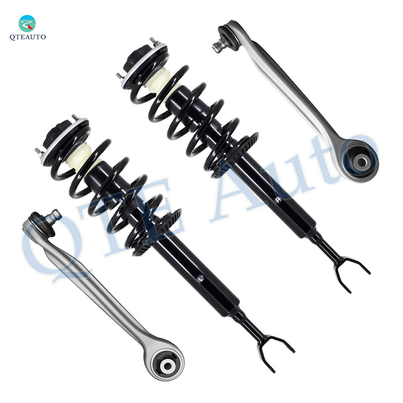 Set of 4 Front Upper Forward Control Arm Ball Joint-Quick Complete Strut-Coil Spring Assembly For 1996-1999 Audi A4