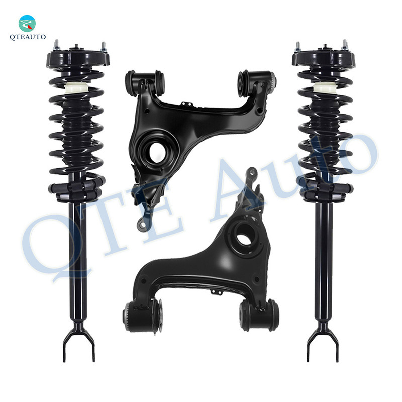 Set of 4 Front Lower Control Arm-Quick Complete Strut-Coil Spring Assembly For 2003 Mercedes-Benz E320 RWD