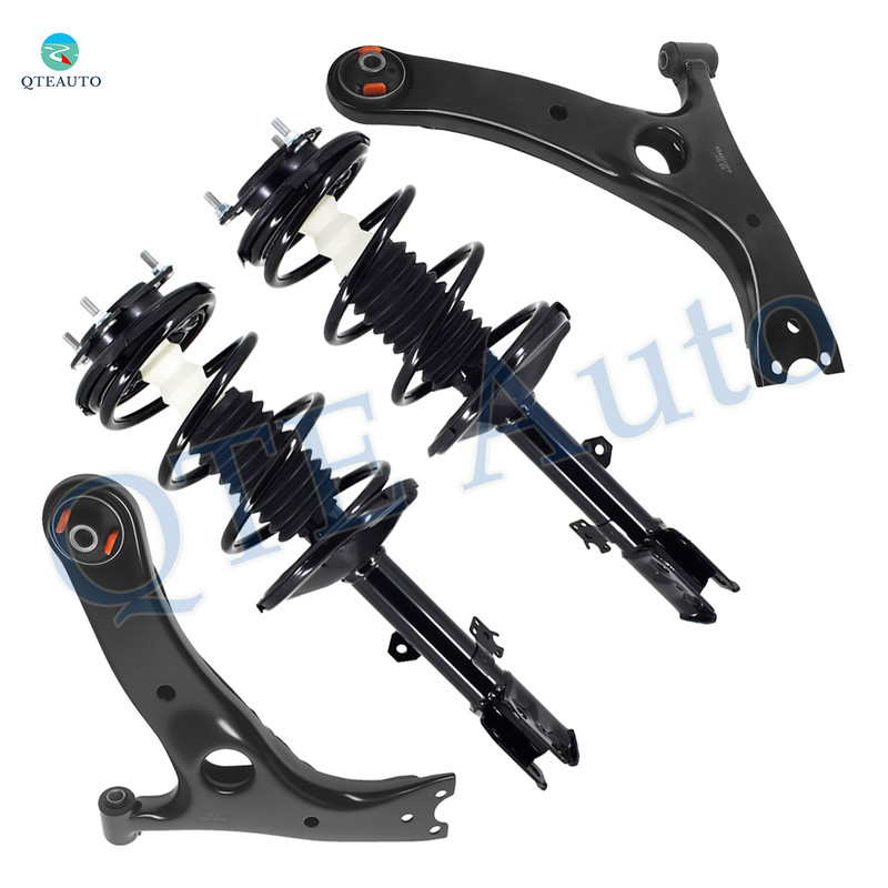 Set of 4 Front Lower Control Arm-Quick Complete Strut-Coil Spring Assembly For 2001-2005 Toyota RAV4