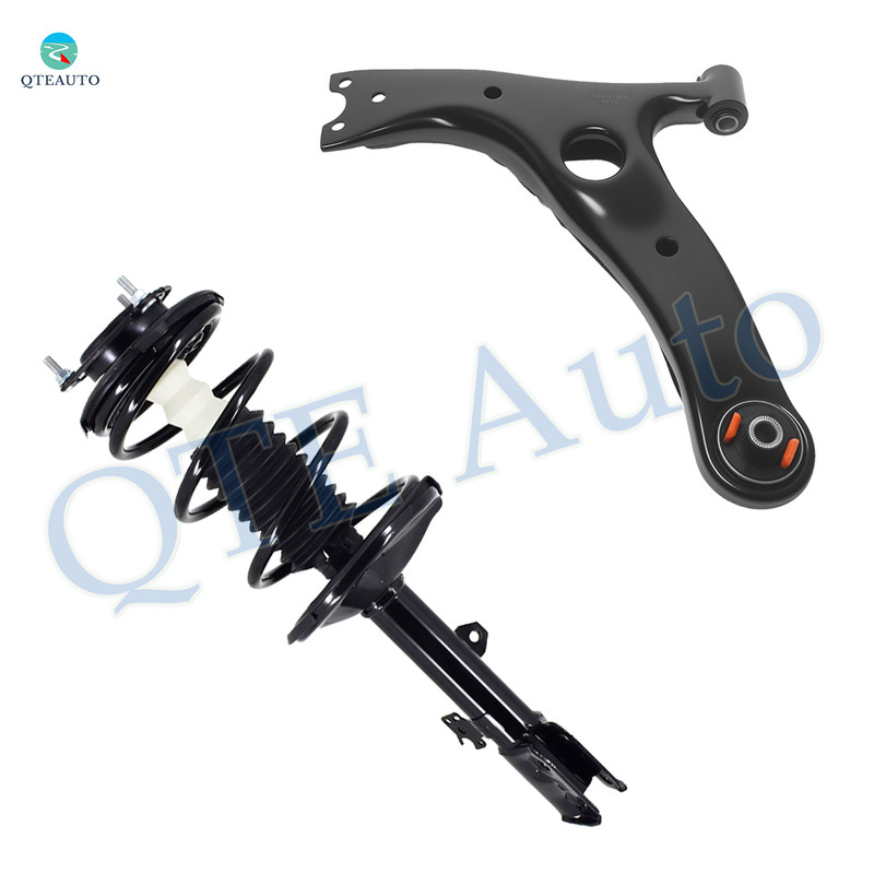 Front Left Lower Control Arm-Quick Complete Strut-Coil Spring Assembly For 2001-2005 Toyota RAV4 FWD