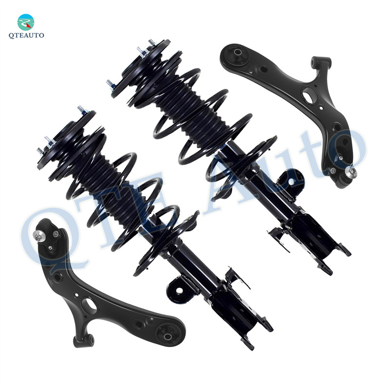 Set of 4 Front Lower Control Arm Ball Joint-Quick Complete Strut-Coil Spring Assembly For 2014-2017 Lexus CT200H