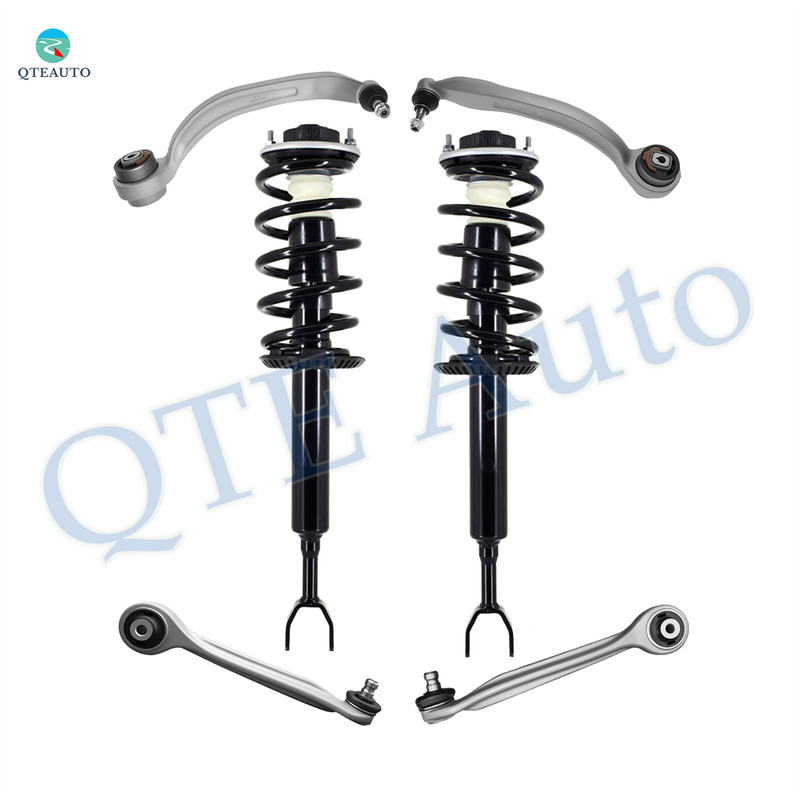 Set of 6 Front Lower Rearward-Upper Forward Control Arm Ball Joint-Quick Complete Strut-Coil Spring Assembly For 1996-1999 Audi A4