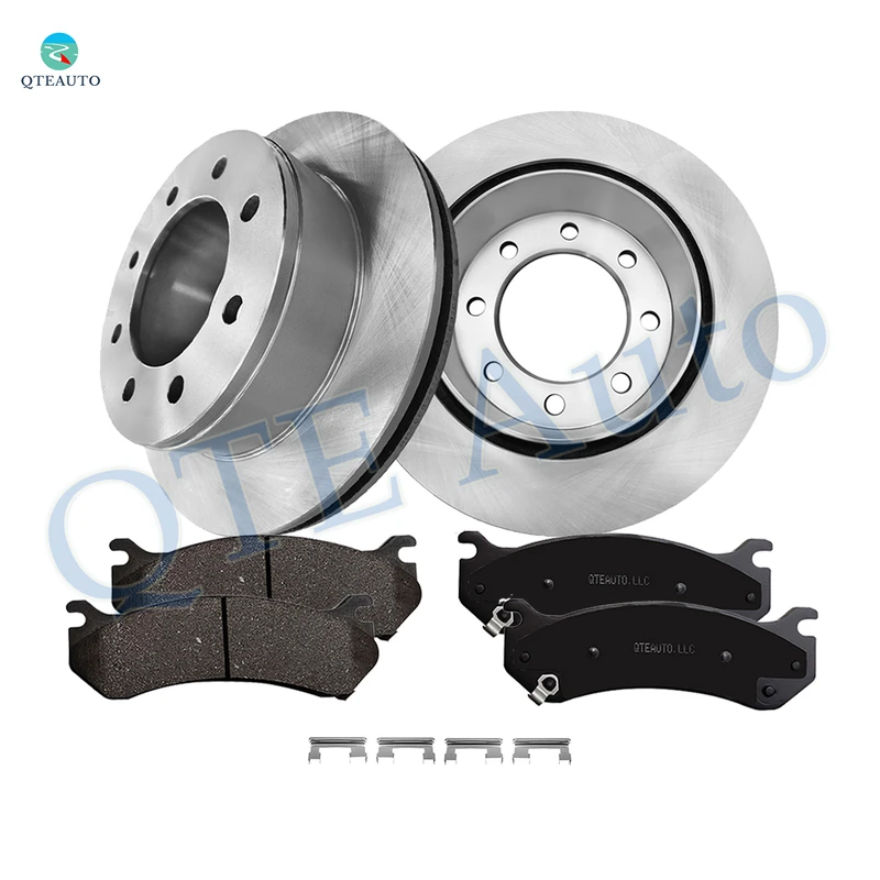 Set of 6 Rear 330mm Brake Disc Rotors-Ceramic Brake Pad Kit For 2007 Chevrolet Silverado 2500 HD Classic