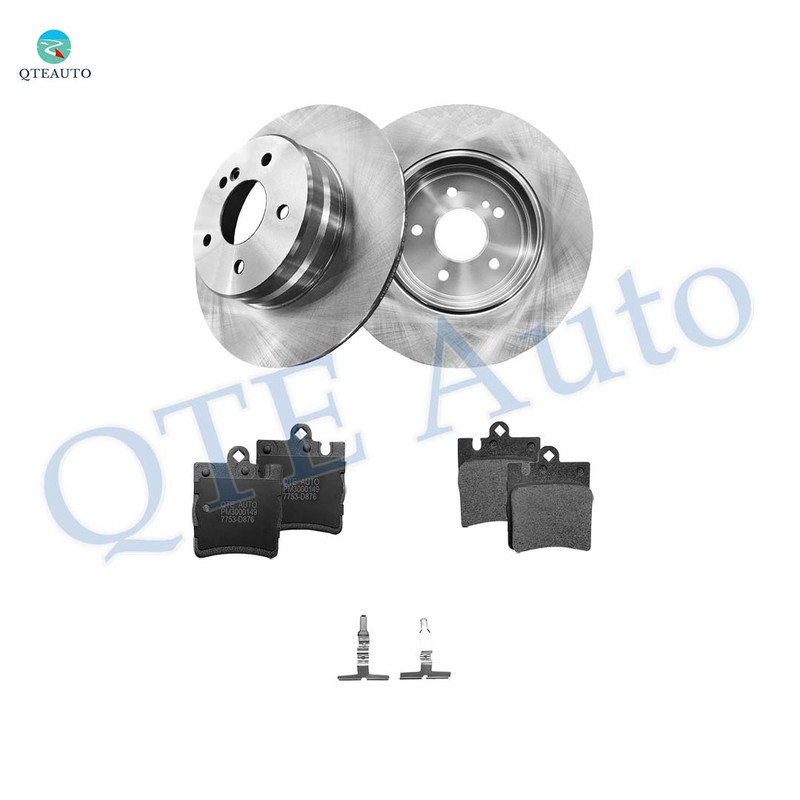 Set of 6 Rear 290mm Brake Disc Rotors-7753-D876 Ceramic Brake Pad Kit For 1997 Mercedes-Benz E420
