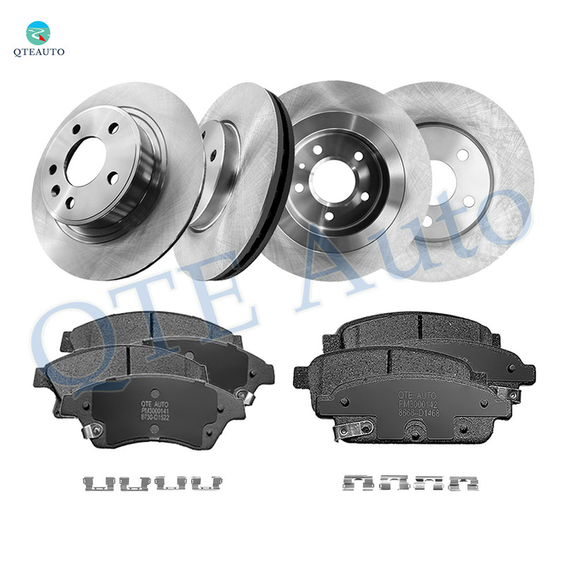 Set of 12 Front 276mm-Rear 292mm Brake Disc Rotors-Ceramic Brake Pad Kit For 2014 2015 Chevrolet Cruze