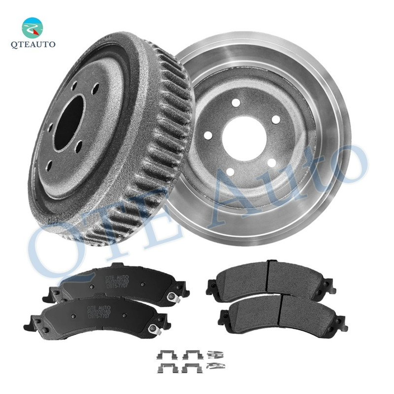 Set of 6 Rear 305mm Brake Drum-Ceramic Brake Pad Kit For 2000 Chevrolet Tahoe