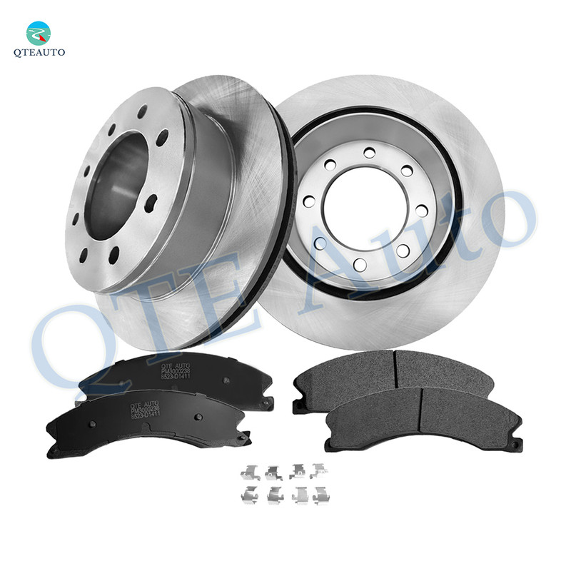Set of 6 Rear 330mm Brake Disc Rotors-Ceramic Brake Pad Kit For 2009-2016 GMC Savana 3500