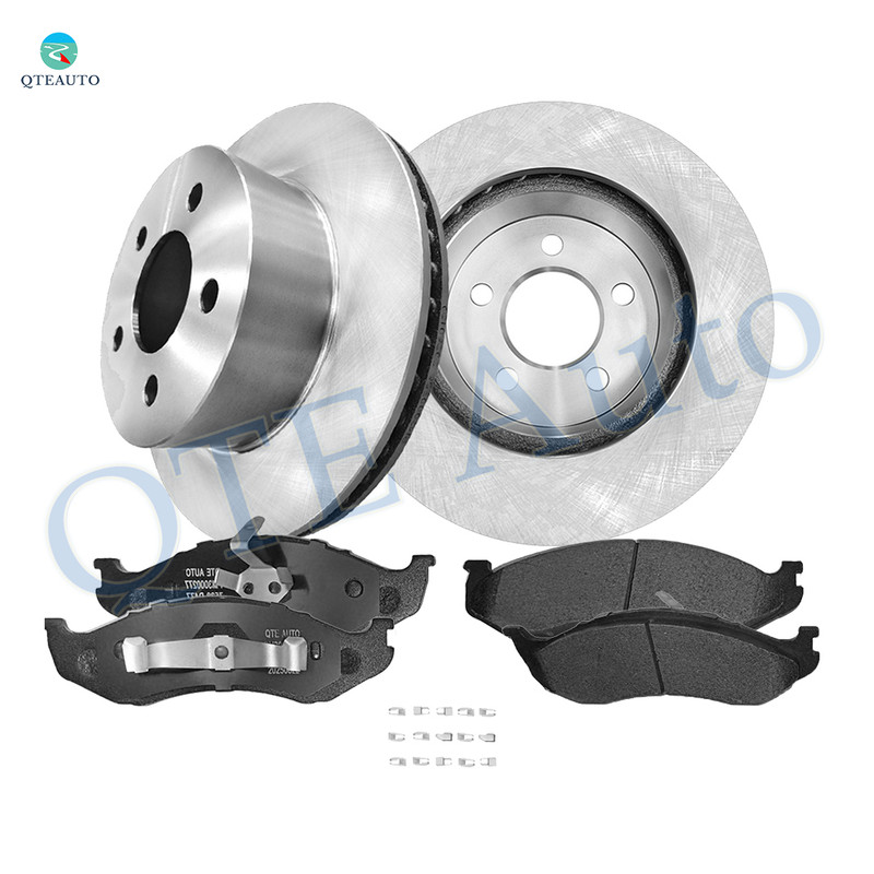 Set of 6 Front 280mm Brake Disc Rotors-Ceramic Brake Pad Kit For 1999-2006 Jeep TJ