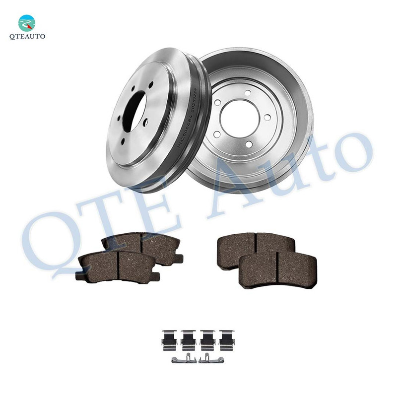 Set of 6 Rear 268mm Brake Drum-Ceramic Brake Pad Kit For 2008 2009 Dodge Avenger