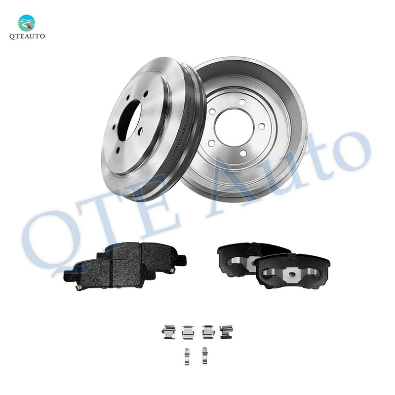 Set of 6 Rear 268mm Brake Drum-D1037 7940 Ceramic Brake Pad Kit For 2008 2009 Chrysler Sebring
