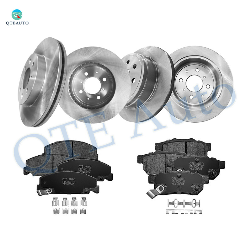 Set of 12 Front 261.5mm-Rear 238mm Brake Disc Rotors-Ceramic Brake Pad Kit For 1995 Honda Civic