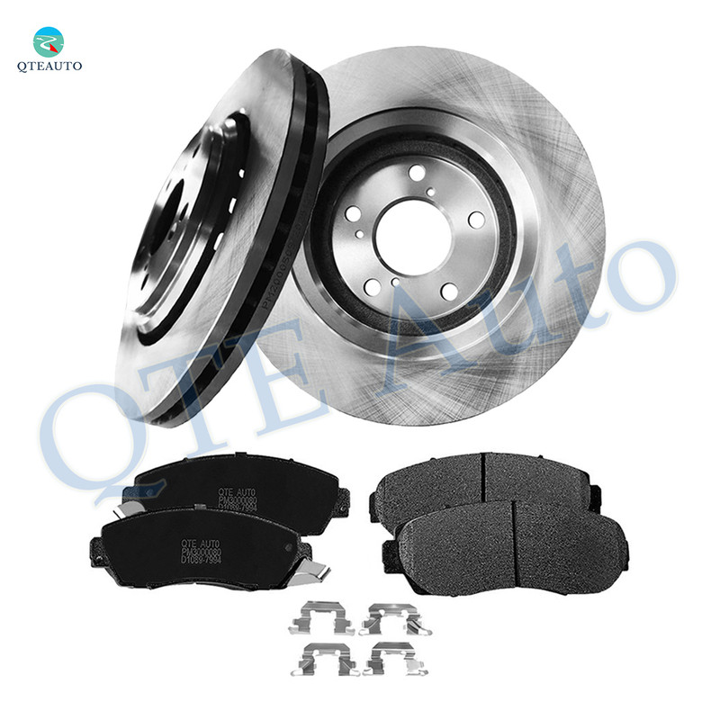 Set of 6 Front 320mm Brake Disc Rotors-Ceramic Brake Pad Kit For 2015-2017 Honda Odyssey