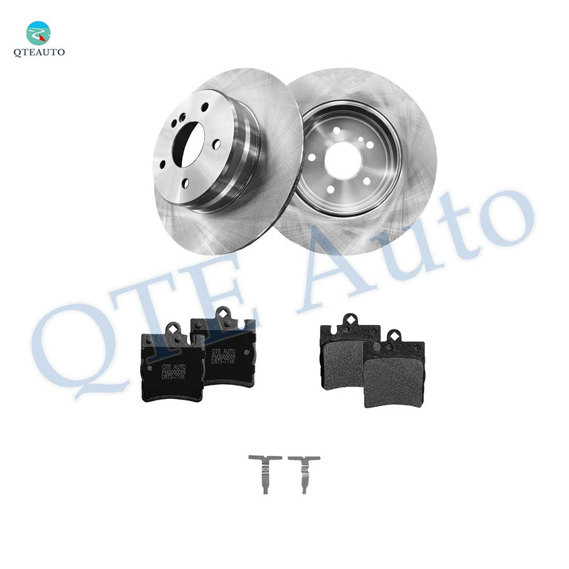 Set of 6 Rear 290mm Brake Disc Rotors-Ceramic Brake Pad Kit For 2006-2008 Mercedes-Benz SLK280
