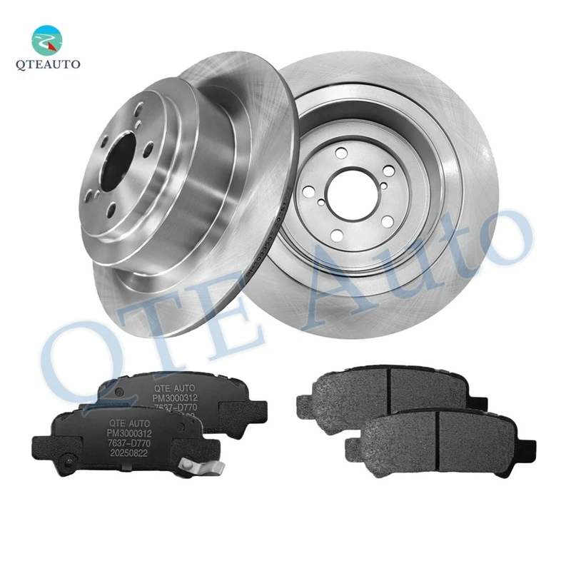 Set of 6 Rear 289.7mm Brake Disc Rotors-Ceramic Brake Pad Kit For 2003-2006 Subaru Baja