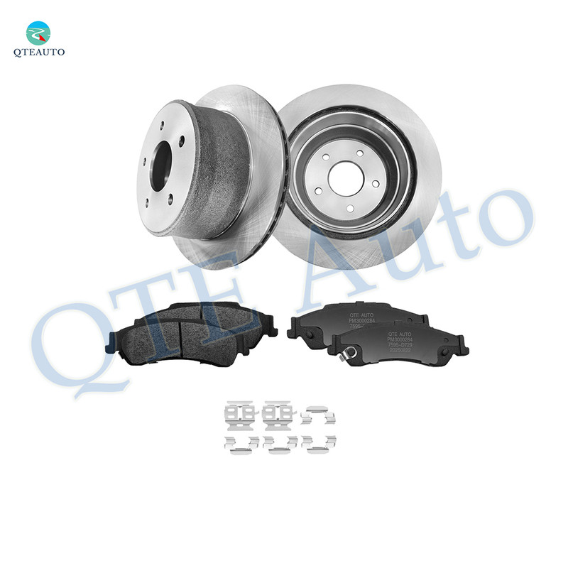 Set of 6 Rear 295mm Brake Disc Rotors-Ceramic Brake Pad Kit For 1997-2001 Oldsmobile Bravada