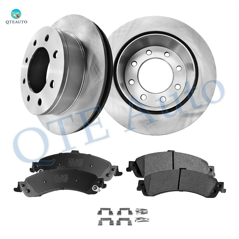 Set of 6 Rear 330mm Brake Disc Rotors-Ceramic Brake Pad Kit For 2004 GMC Sierra 1500