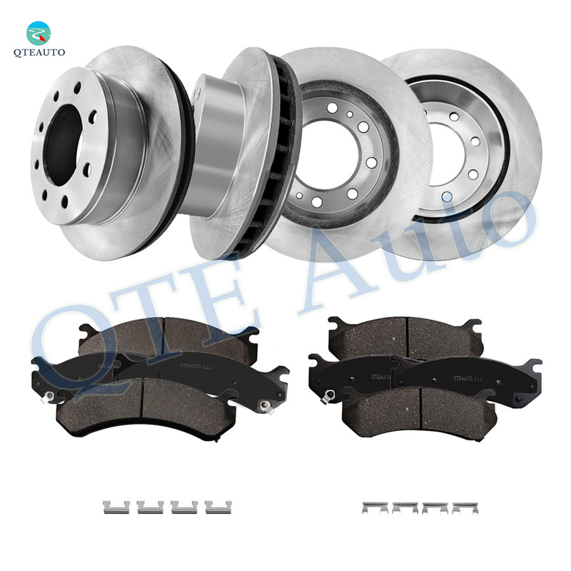 Set of 12 Front 325.2mm-Rear 330mm Brake Disc Rotors-Ceramic Brake Pad Kit For 2006 2007 Chevrolet Suburban 2500