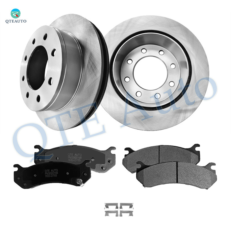 Set of 6 Rear 330mm Brake Disc Rotors-Ceramic Brake Pad Kit For 2002 2003 Chevrolet Avalanche 2500