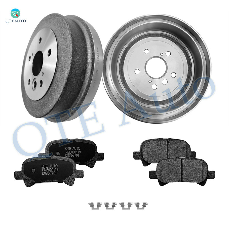 Set of 6 Rear 271.5mm Brake Drum-Ceramic Brake Pad Kit For 2001 Toyota Solara