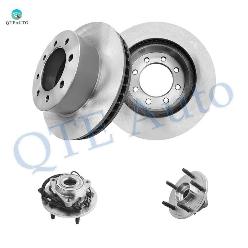 Set of 4 Front 353mm Brake Disc Rotors-Wheel Hub Bearing Assembly For 2006-2008 Dodge RAM 1500 4-Wheel ABS
