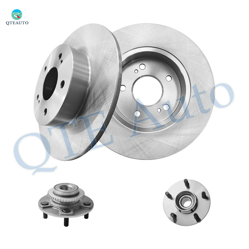 Set of 4 Rear 277.7mm Brake Disc Rotors-Wheel Hub Bearing Assembly For 2002-2004 Infiniti I35