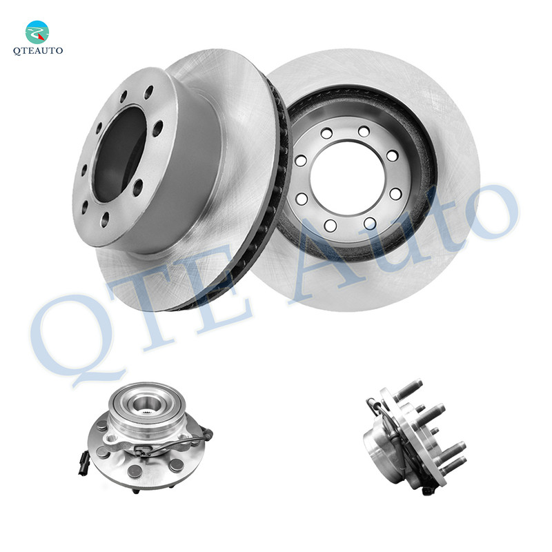Set of 4 Front 353mm Brake Disc Rotors-Wheel Hub Bearing Assembly For 2006-2008 Dodge RAM 2500 8 Stud Wheel