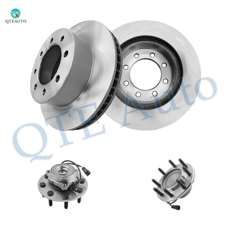 Set of 4 Front 353mm Brake Disc Rotors-Wheel Hub Bearing Assembly For 2006-2008 Dodge RAM 3500
