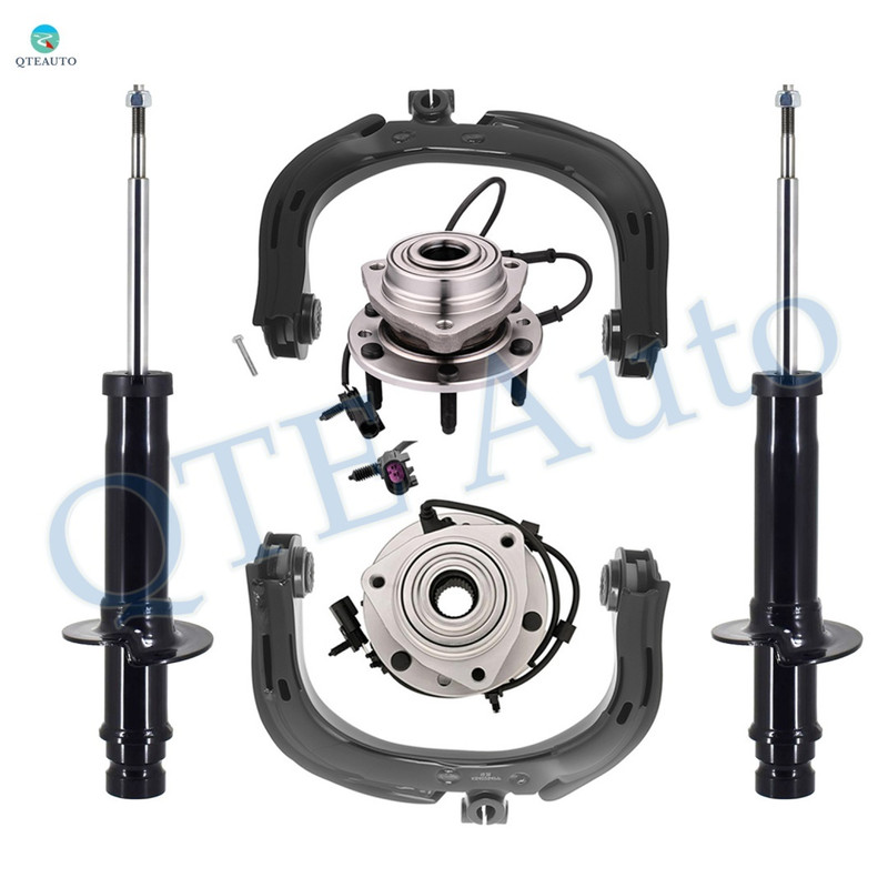 Set of 6 Front Upper Control Arm-Wheel Hub Bearing Assembly-Suspension Strut Assembly For 2004 2005 GMC Envoy XUV