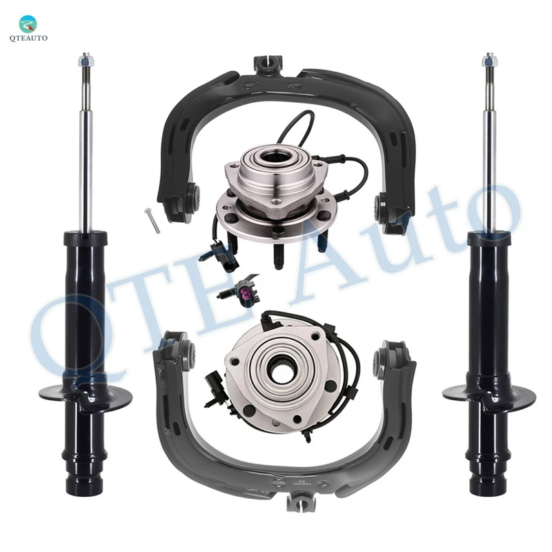 Set of 6 Front Upper Control Arm-Wheel Hub Bearing Assembly-Suspension Strut Assembly For 2002-2004 Oldsmobile Bravada