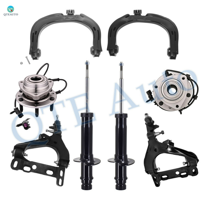 Set of 8 Front Upper Control Arm-Lower Control Arm Ball Joint-Wheel Hub Bearing Assembly-Suspension Strut Assembly For 2004 Oldsmobile Bravada